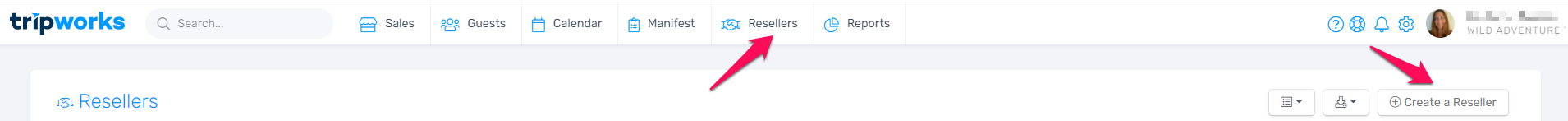 Select More then Resellers from the main menu