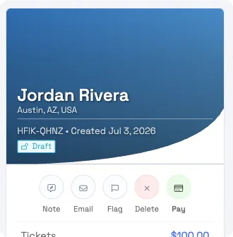 A booking's Delete button and the 'Delete this Trip?' confirmation
