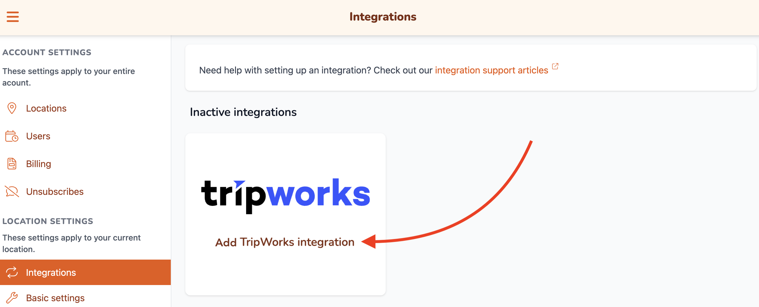 Fotaflo Add TripWorks Integration option