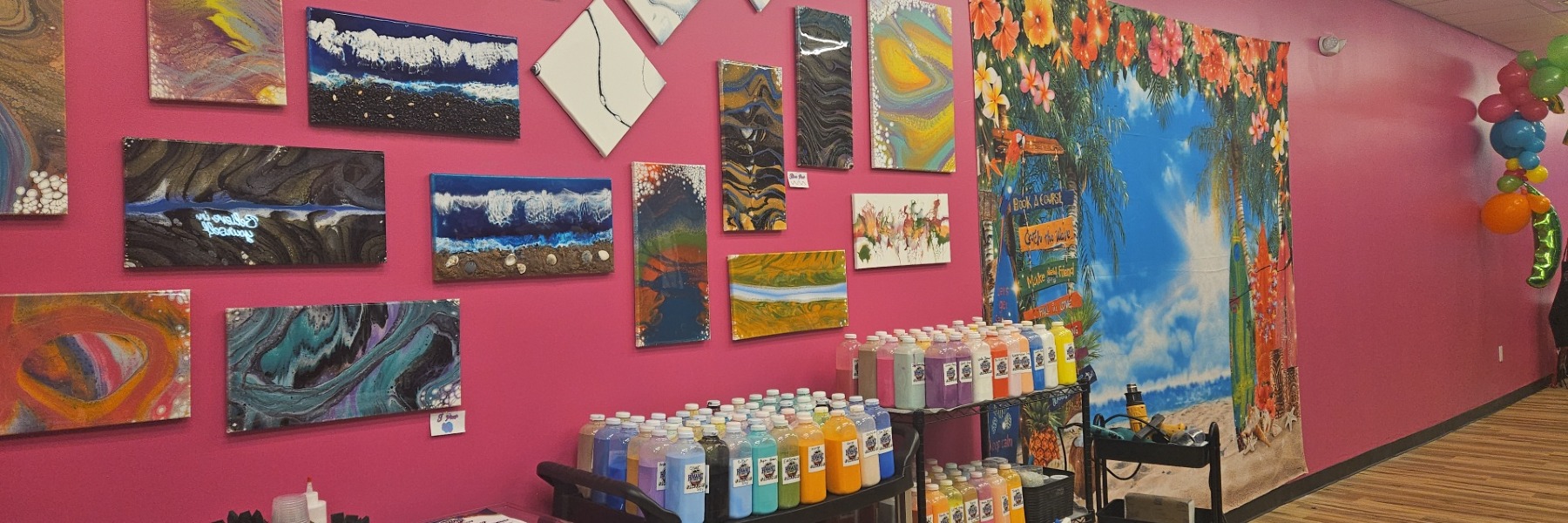 Decide in Studio Acrylic or Resin Art at Hangout for Art