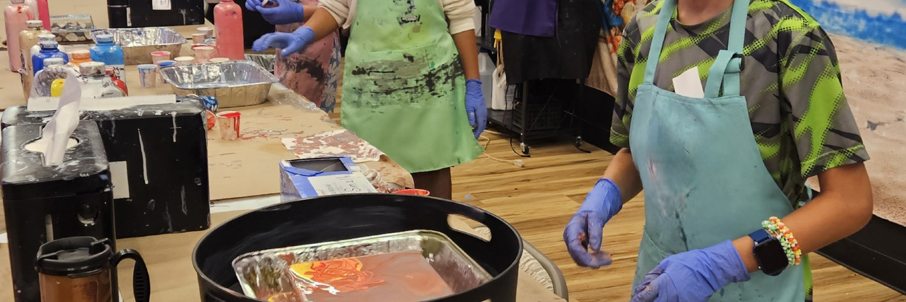 Youth Group Fluid Art Experience at Hangout for Art